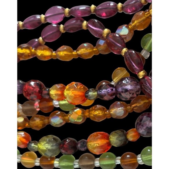 Joan Rivers Czech Glass Beaded Necklace 22" 4 Strand Multicolored NWT Jewelry - Picture 9 of 10